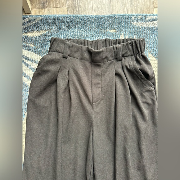 🔥Black Waffle Knit Wide Leg Pants - Picture 4 of 5